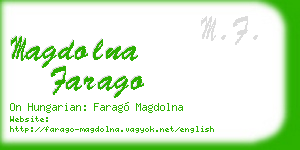 magdolna farago business card